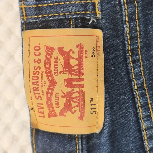 LEVIS 511 SLIM KIDS JEANS SIZE 4-5 YEARS DARK BLUE DENIM - Picture 8 of 11